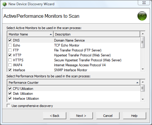 Monitors to scan