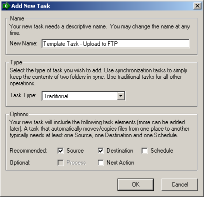 Temporary Task Examples - Create/Run a Temporary Task Based on an Existing Template Task