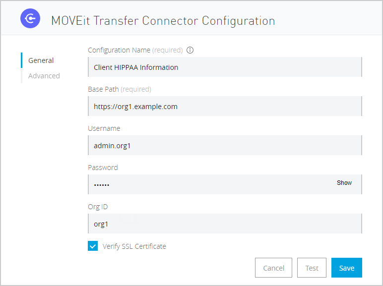 MOVEit Transfer Connection Information