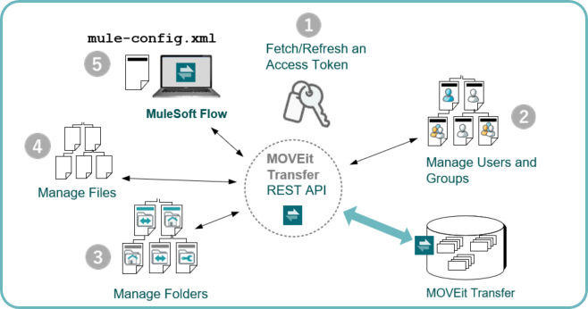 Transfer contexts with org and status Mulesoft