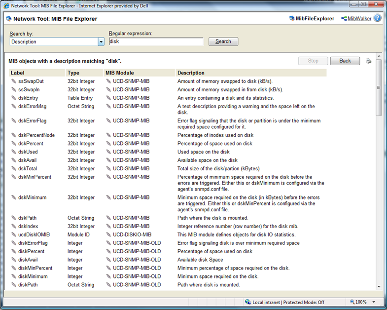 Network Tools MIB Explorer