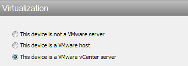 Manually assign virtual server role to device