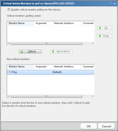 Adding a critical monitor
