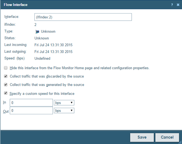 Flow monitor interface