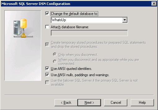 Microsoft SQL Server DSN Configuration Wizard