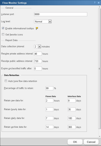 Flow Monitor Settings