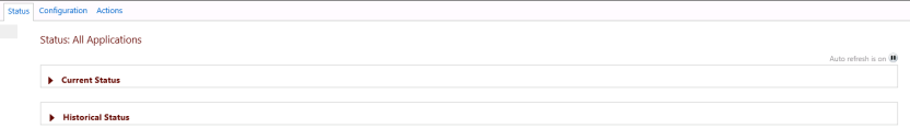 Collapsible APM status sections