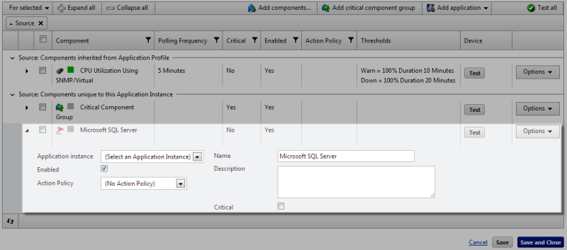 Discrete Application added to instance