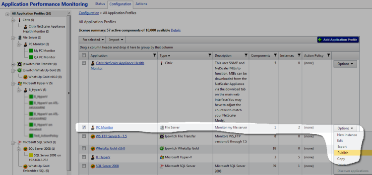 Application Profiles for publish