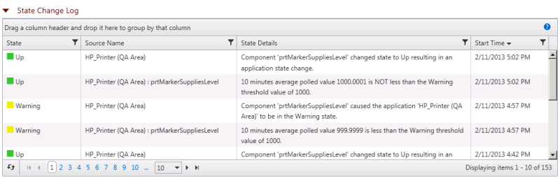 State Change Log