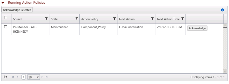 Running Action Policies