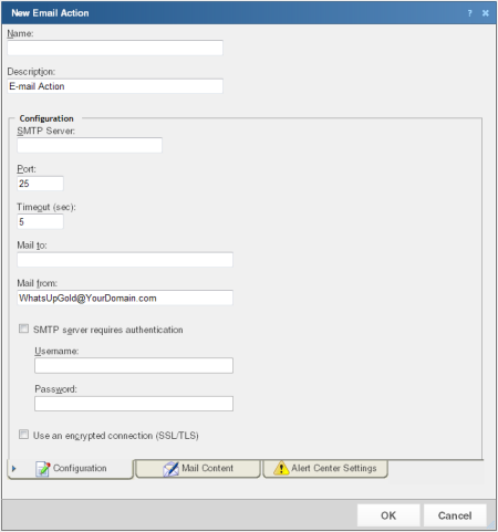 設定新的警報中心電子郵件通知