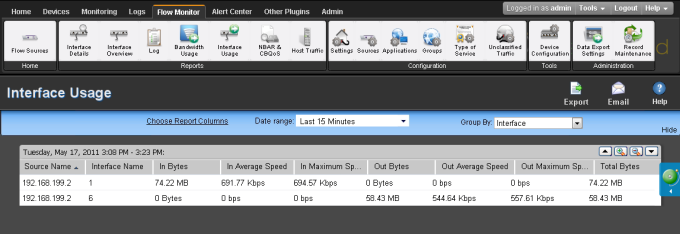 Interface Usage 報表