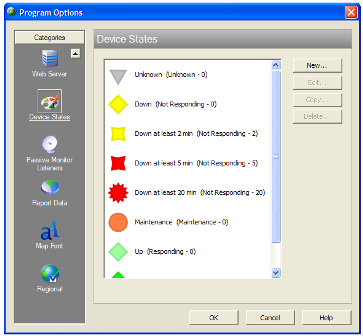 Program Options - Device States