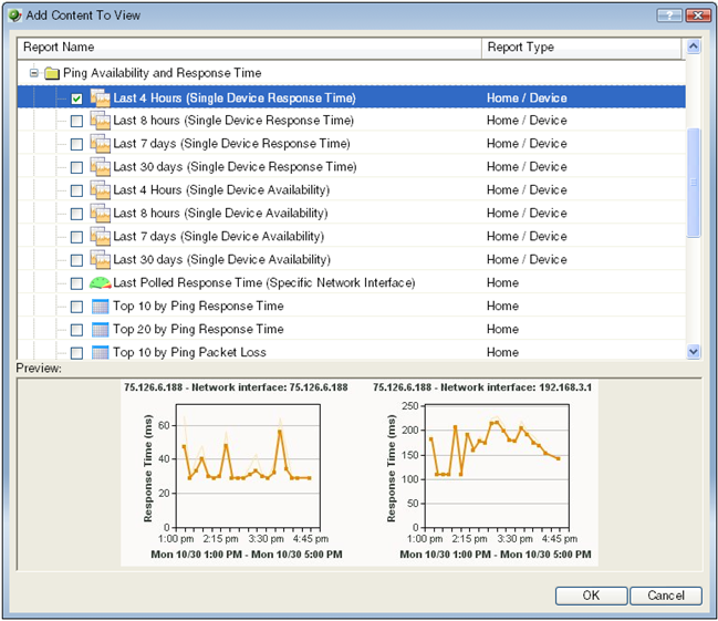 Select a Device Status workspace report