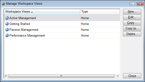 Manage Workspace Views