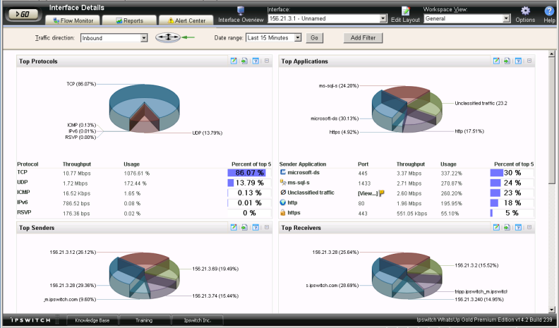 Flow Monitor Interface Details report