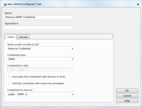 Remove credential task