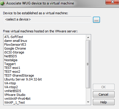 Associate device to a virtual machine