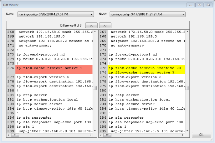 Configuration Diff Viewer