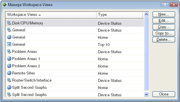 Manage Workspace Views