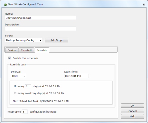Configure a daily task
