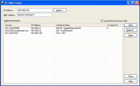 IP MAC Finder