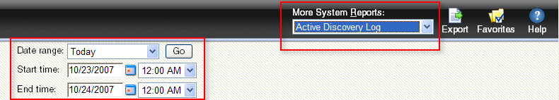 System Report Options