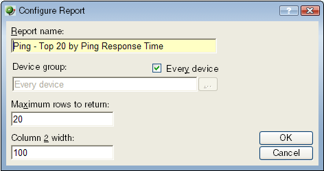 Configure Report Dialog