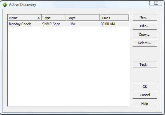 Active Discovery dialog