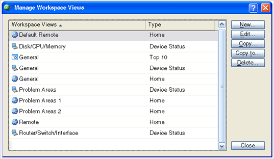 Manage Workspace Views