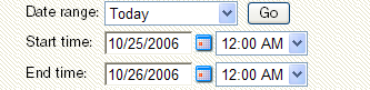 Report Date Time Picker