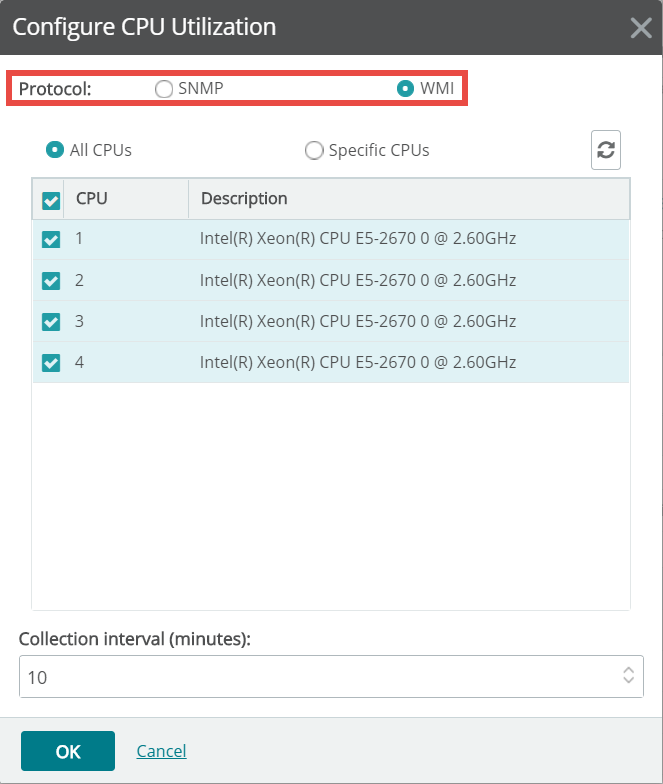 wmi protocol for peformance monitors