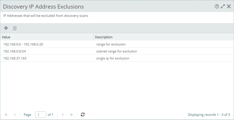 Discovery Exclusion List