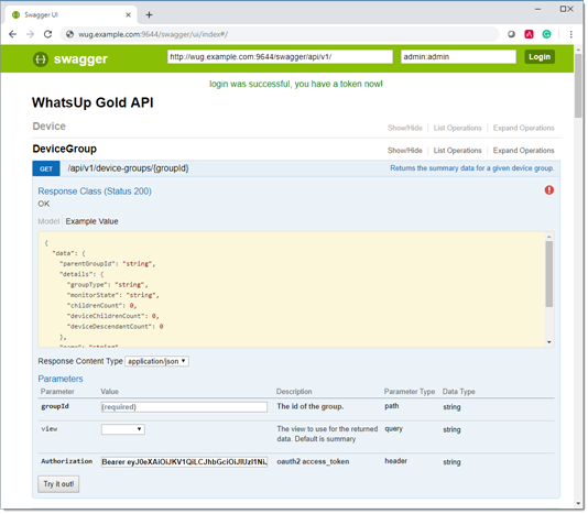 WhatsUp Gold RESTful API