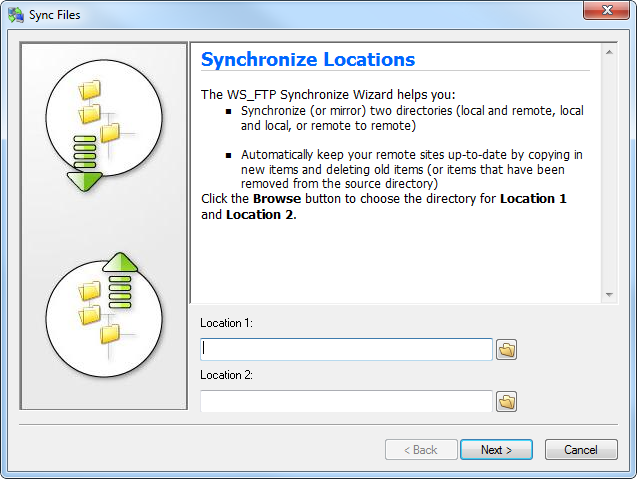 Using the Synchronize Wizard