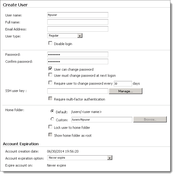 Create User
