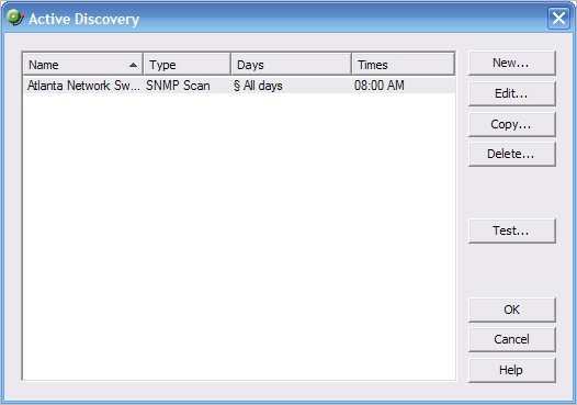 Active Discovery dialog